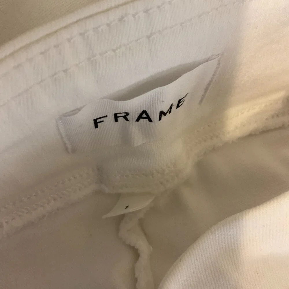 Frame The Jetset Crop Mini Boot Jeans 1 White 25-29 - Picture 9 of 9